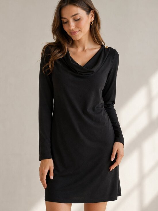 Michael Kors Dresses & Skirts - Michael Kors Black Long Sleeve Sheath Dress Women’s XS Elegant Classic Stretch